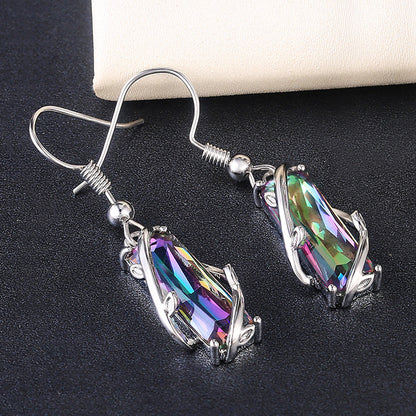 Zircon Geometric Copper Earrings for Ladies