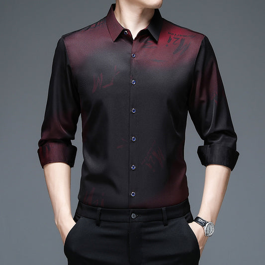Long Sleeve Shirt Men's Thin Young