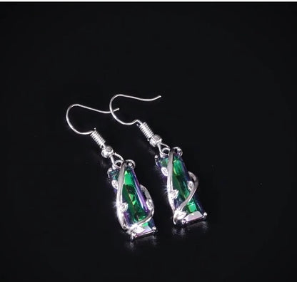 Zircon Geometric Copper Earrings for Ladies