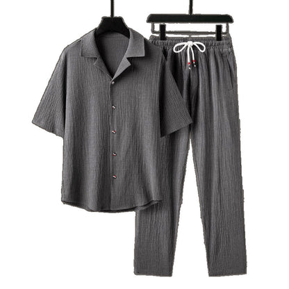Casual Men's Sports High-end Half Sleeve  Two-piece Set