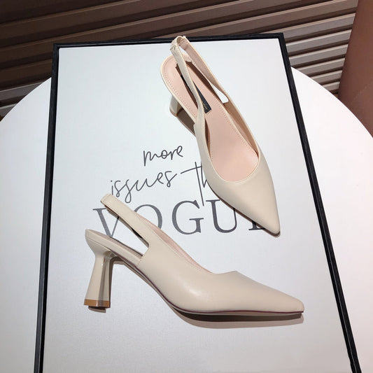 Women's Retro Pointed Toe Chunky l High Heels