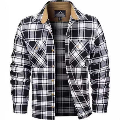 Men's Flannel Casual Button Shirt - Outfit Emporium