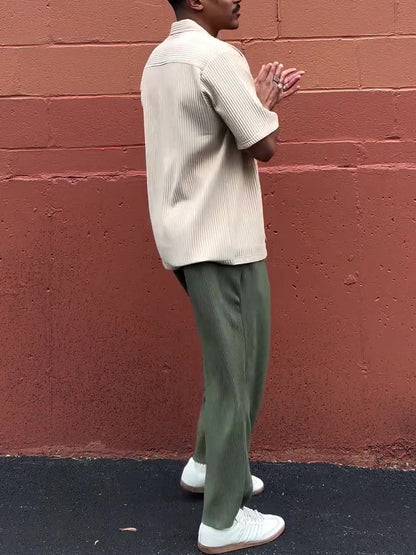 Men's Casual Pleated Pants