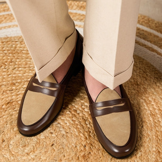Loafers Belgium Champagne British Style Casual - Outfit Emporium