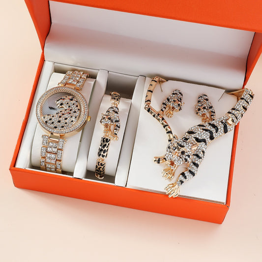 Dial Steel Belt Quartz Watch Suit