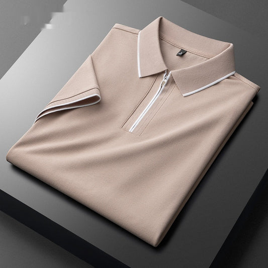 Men's Lapel Silk Business Casual Top