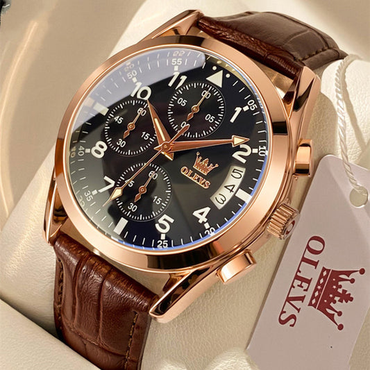 OLEVS Luxury Waterproof Luminous Quartz Watch - Outfit Emporium