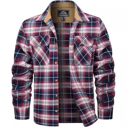 Men's Flannel Casual Button Shirt - Outfit Emporium