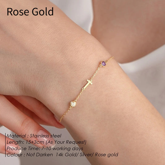 Titanium Steel Name Lettering Bracelet