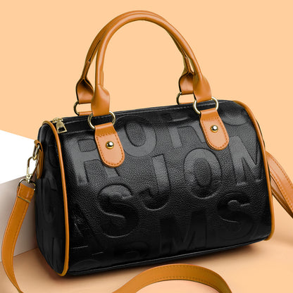 Authentic Leather Tactile Feel Large-capacity Crossbody Bag - Outfit Emporium