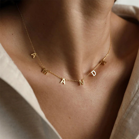 Personalized 26 Letter English Name Necklace