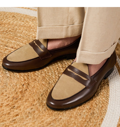Loafers Belgium Champagne British Style Casual - Outfit Emporium