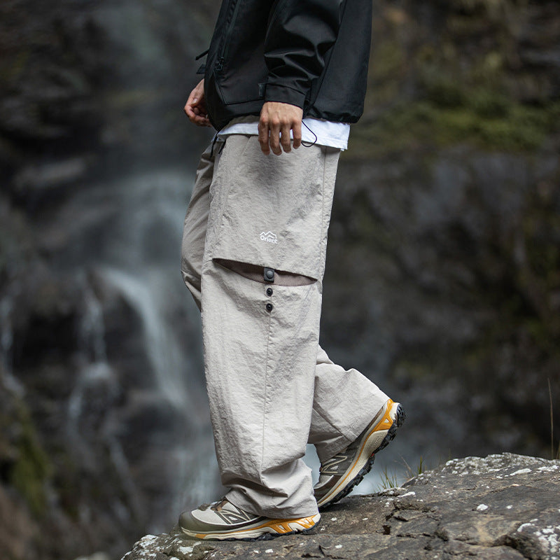 Men's Loose-leaf Split Adjustable Breathable Casual Pants