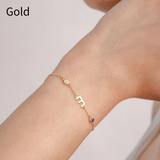 Titanium Steel Name Lettering Bracelet