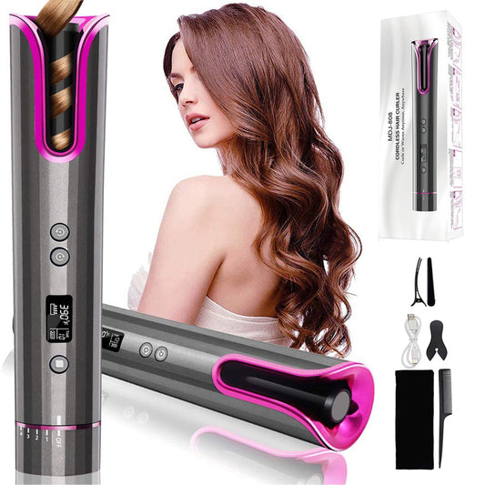 Automatic Hair Curler USB Cordless Wireless Auto Ceramic Curling Iron Hair