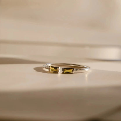 Birthstone Stainless Steel Ring
