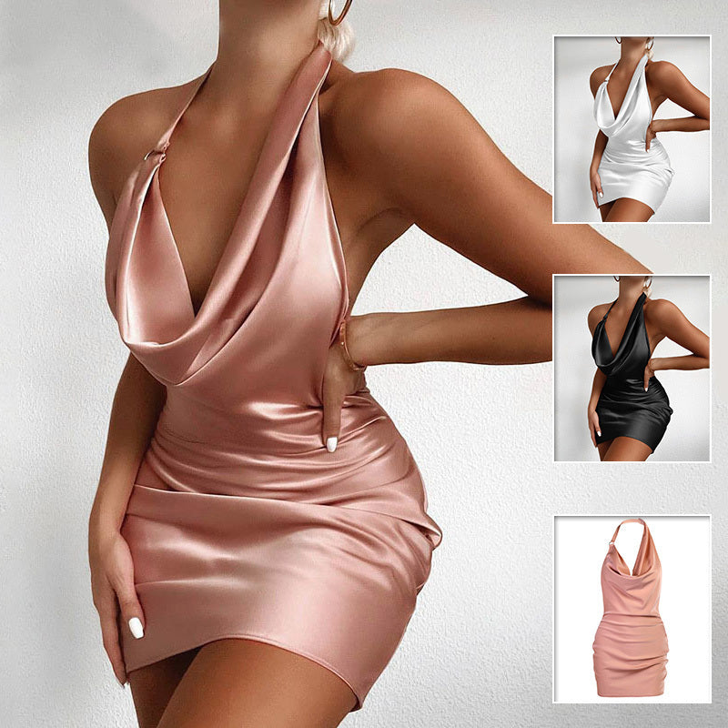 V Neck Backless Mini Sleeveless Party Dress - Outfit Emporium