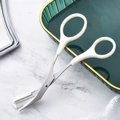 Eyebrow Trimming Knife With Comb Curved