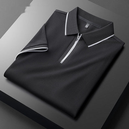 Men's Lapel Silk Business Casual Top