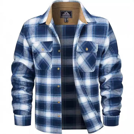 Men's Flannel Casual Button Shirt - Outfit Emporium
