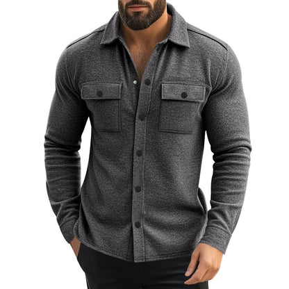 Men's Lapel Multi-pocket Single-breasted Jacket - Outfit Emporium