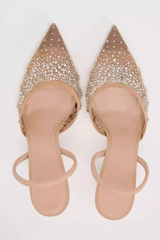 Women's Bright Mesh Fashion Classy High Heels - Outfit Emporium