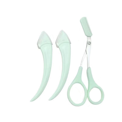 Eyebrow Trimming Knife With Comb Curved