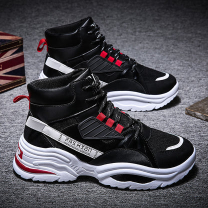 Men's Lace-up Color-matching Sneakers - Outfit Emporium