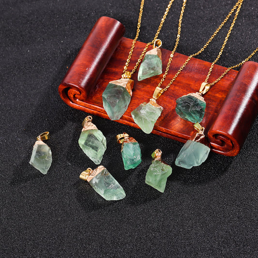 Natural Crystal Pendant Irregular Crystal Necklace