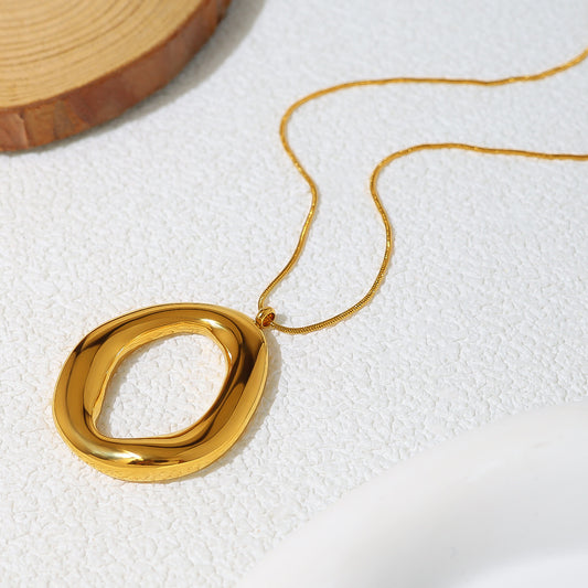 O-type Ring Pendant Necklace