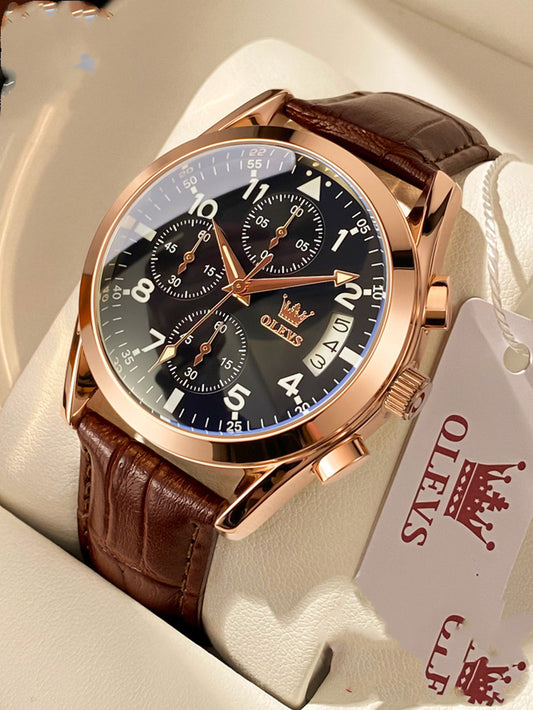 OLEVS Luxury Waterproof Luminous Quartz Watch - Outfit Emporium