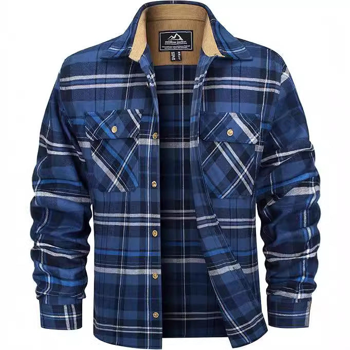 Men's Flannel Casual Button Shirt - Outfit Emporium