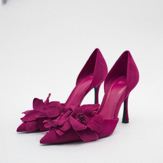 Women's Pointed Toe Beautiful Pumps Stiletto Heel - Outfit Emporium