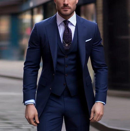 Men's High Sense Temperament Banquet Business Slim Fit  Suit