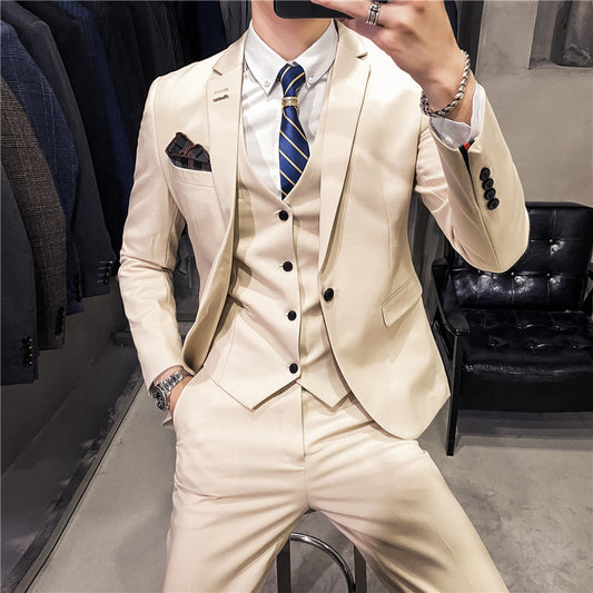 Business Formal Wear Plus Size Swallowtail Men's Suit