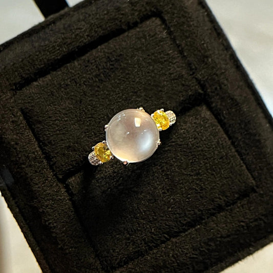 Yellow Diamond Chalcedony Water-foam Exquisite