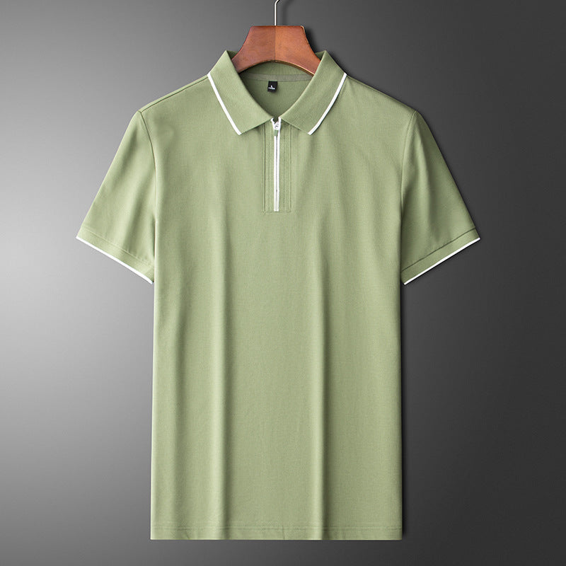 Men's Lapel Silk Business Casual Top