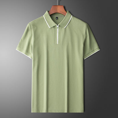 Men's Lapel Silk Business Casual Top