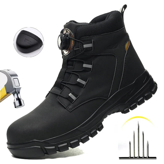 Men Indestructible Steel Toe Work Boots - Outfit Emporium