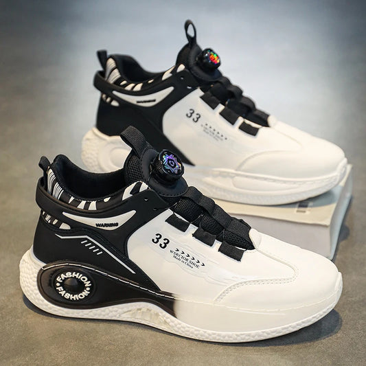 Men's Non Slip Lace up Sneakers with Rotating Buckle - Outfit Emporium