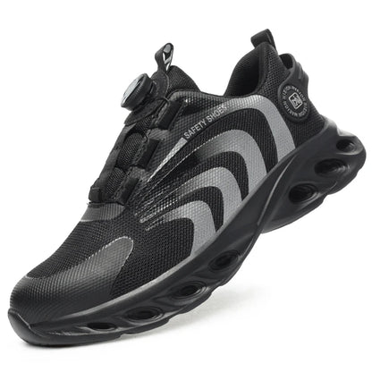 Protective Rotary Buckle Work Sneakers - Outfit Emporium