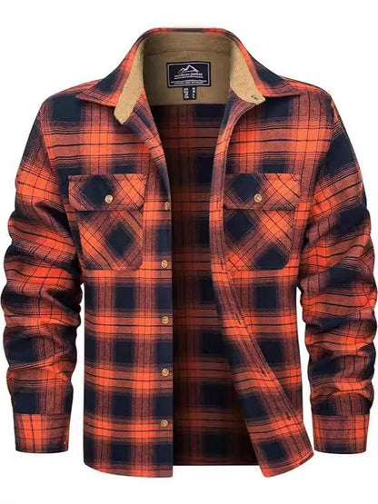 Men's Flannel Casual Button Shirt - Outfit Emporium