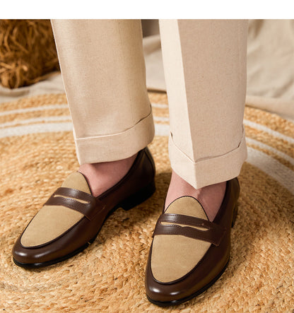 Loafers Belgium Champagne British Style Casual - Outfit Emporium