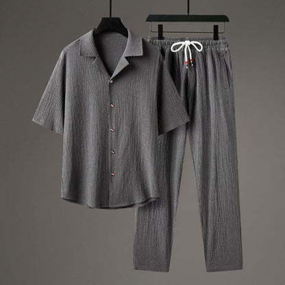 Casual Men's Sports High-end Half Sleeve  Two-piece Set