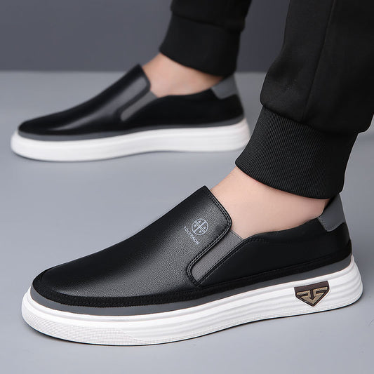 Lazy Slip On Men's Casual Leather Shoes - Outfit Emporium