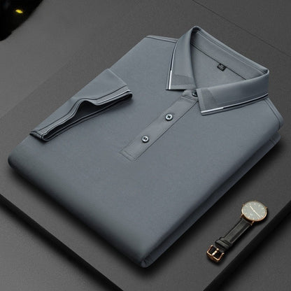 Light Business Silk Men's Short-sleeved T-shirt - Outfit Emporium