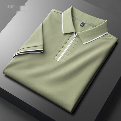 Men's Lapel Silk Business Casual Top