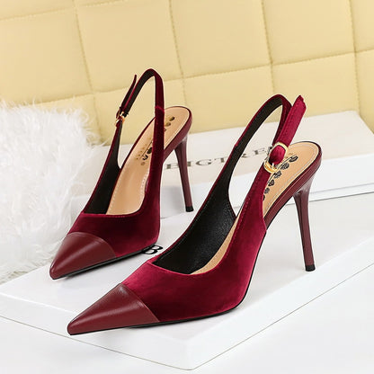 Women's Shoes Shallow Mouth Thick Suede Stitching - Outfit Emporium