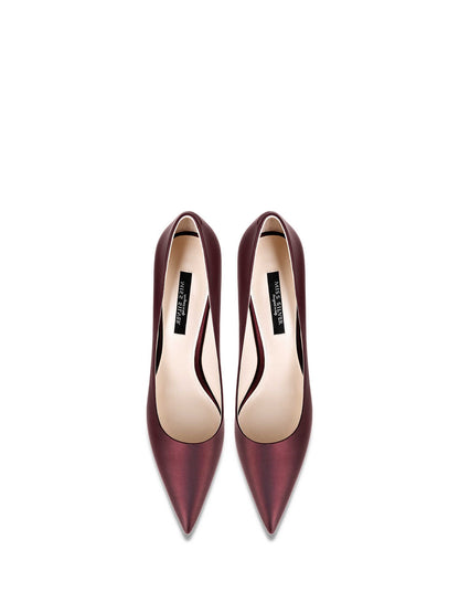Women's Stiletto Heel Leather Pumps - Outfit Emporium