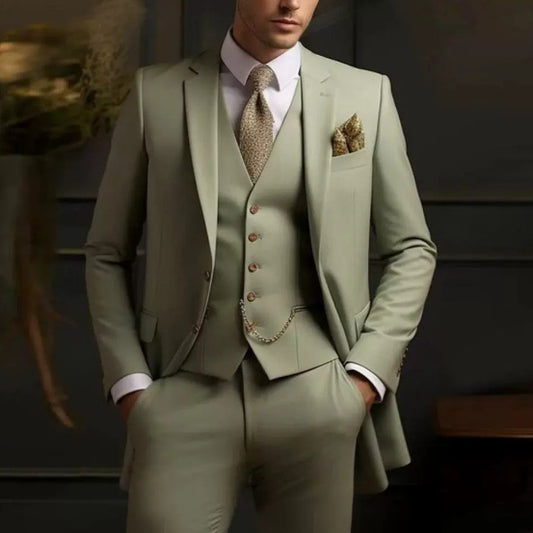 Men's High Sense Temperament Banquet Business Slim Fit  Suit